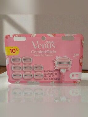 Gillette Venus ComfortGlide White Tea Scented Razor Refills – 8 Count